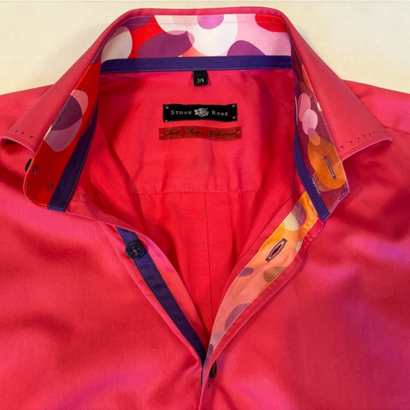 Stone Rose Red River Collection pink long sleeve button down top size small - Picture 3 of 9